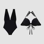 Claudia - Maillot de Bain Col V à Taille Froncée — vue 5