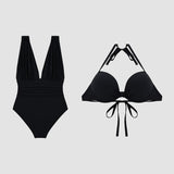 Claudia - Maillot de Bain Col V à Taille Froncée — vue 5