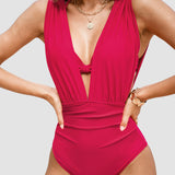 Claudia - Maillot de Bain Col V à Taille Froncée — vue 6