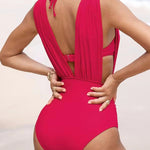Claudia - Maillot de Bain Col V à Taille Froncée — vue 9