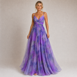 Claudia - Robe Longue Fleurie à Jupe Superposée — vue 2