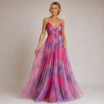 Claudia - Robe Longue Fleurie à Jupe Superposée — vue 3