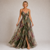Claudia - Robe Longue Fleurie à Jupe Superposée — vue 4