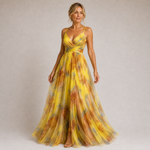 Claudia - Robe Longue Fleurie à Jupe Superposée — vue 5