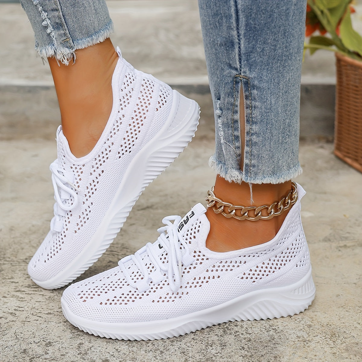 Colette - Baskets Ajourées à Lacets — vue 3