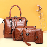 Elvira - Ensemble de Sacs 4 Pièces Effet Croco