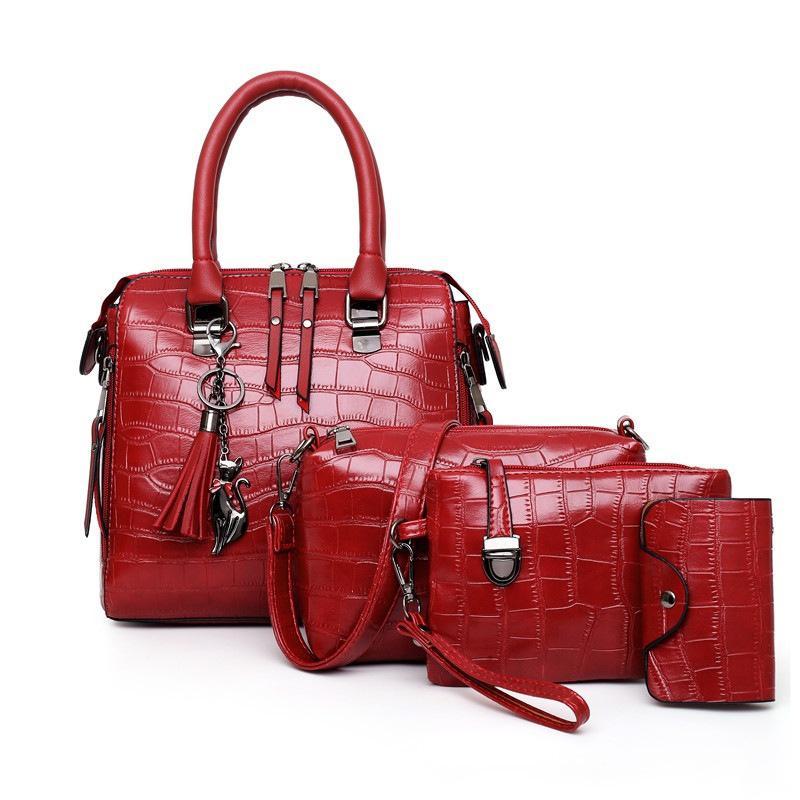 Elvira - Ensemble de Sacs 4 Pièces Effet Croco