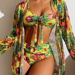 Emma - Bikini avec Jupe et Imprimé Floral Élégant