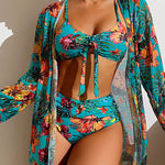 Emma - Bikini avec Jupe et Imprimé Floral Élégant