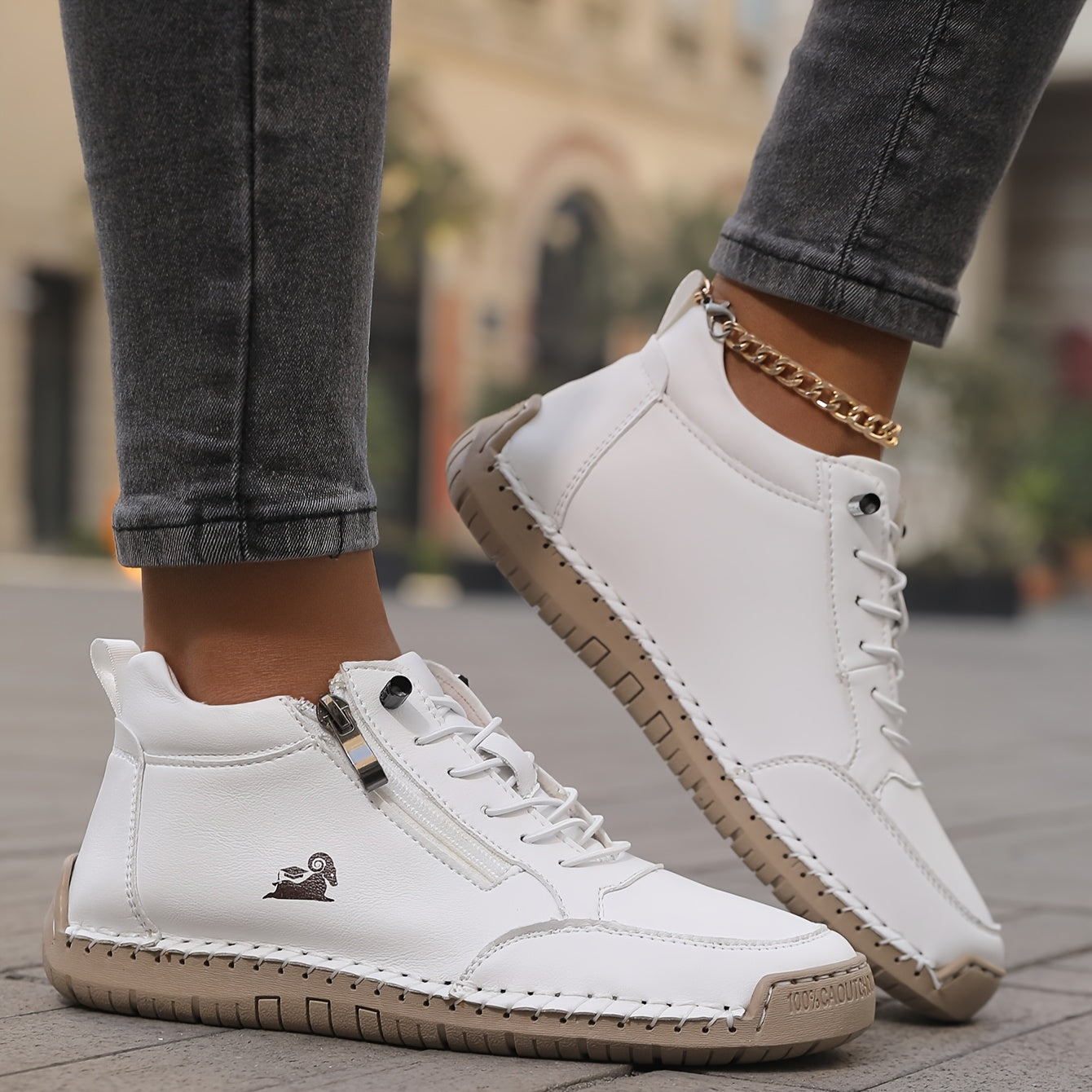 Gemma - Baskets Montantes à Zip