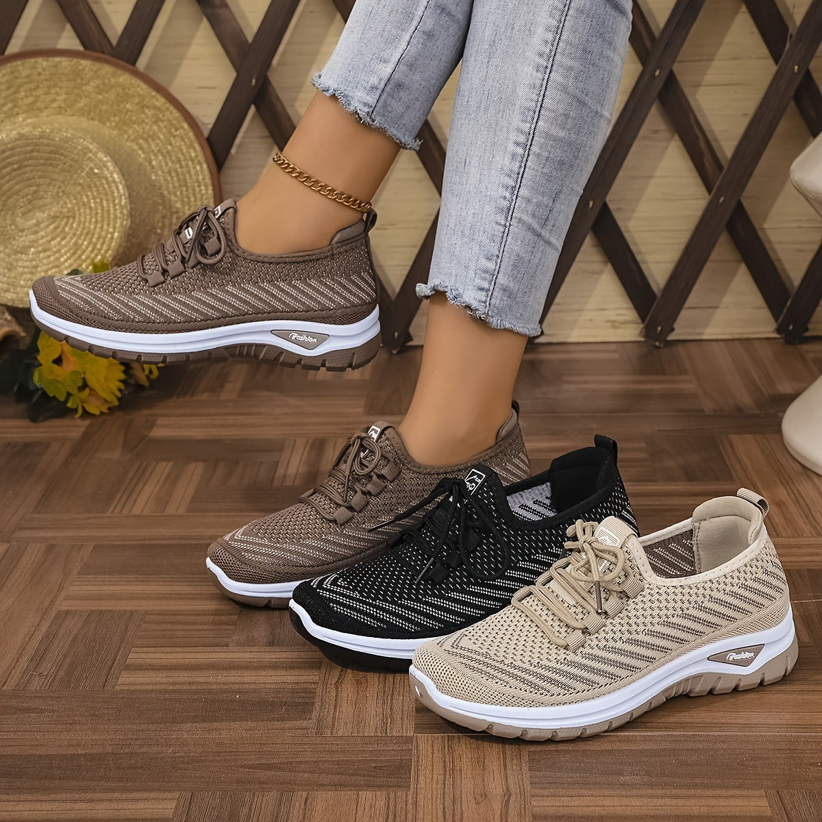 Liora - Baskets Basses à Motifs Rayés — vue 4