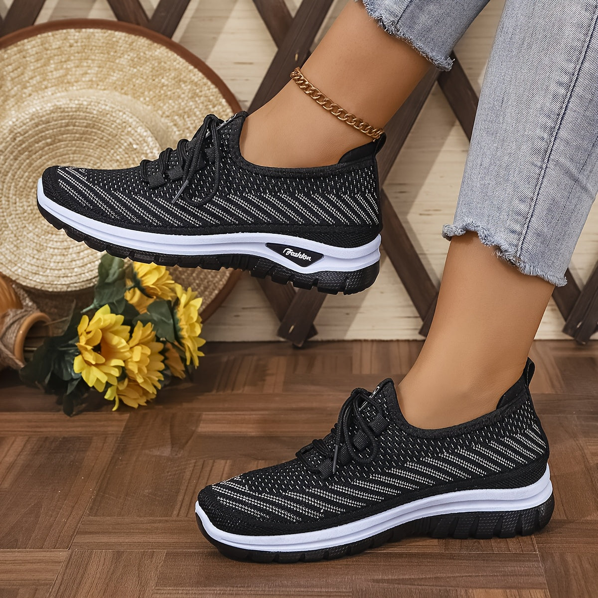 Liora - Baskets Basses à Motifs Rayés — vue 8