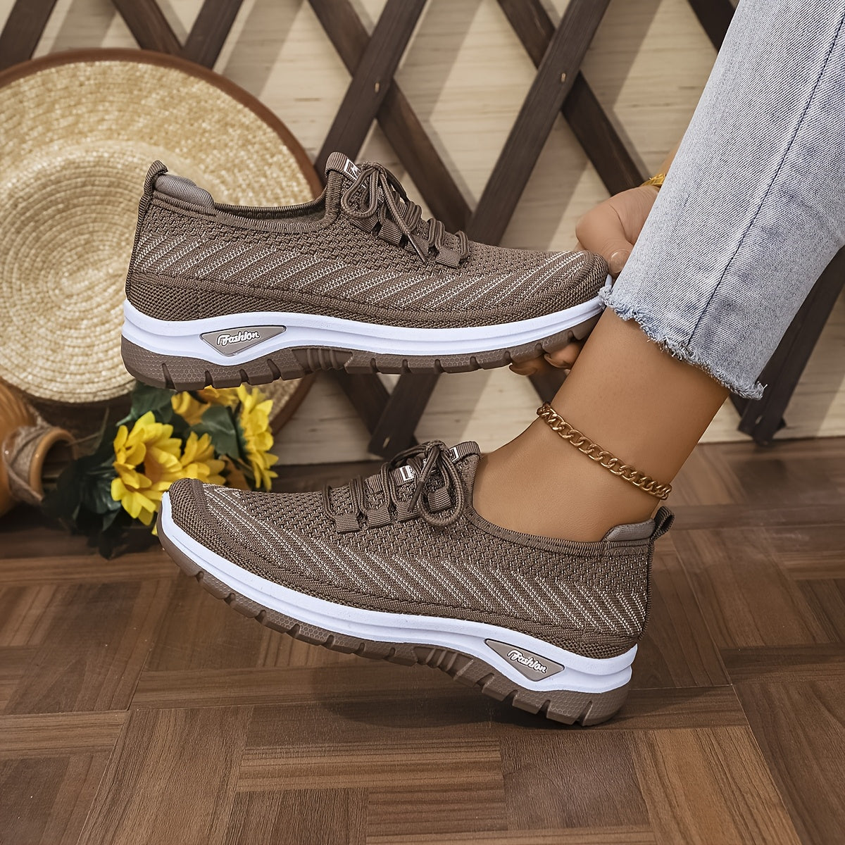 Liora - Baskets Basses à Motifs Rayés — vue 9