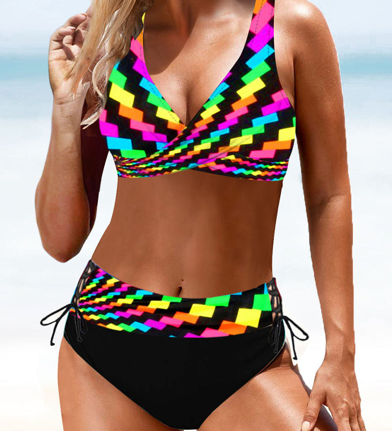 Lorena - Bikini coloré et radieux à imprimé vibrant