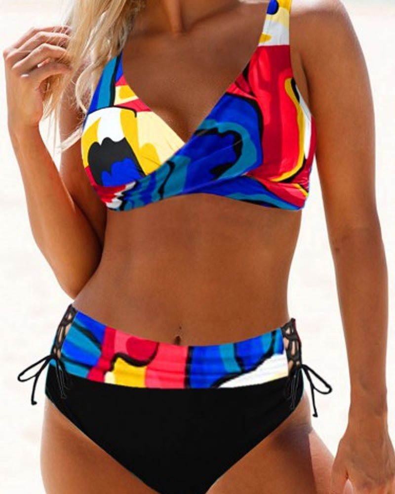 Lorena - Bikini coloré et radieux à imprimé vibrant