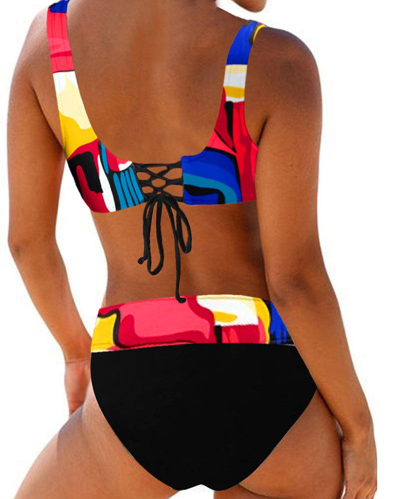 Lorena - Bikini coloré et radieux à imprimé vibrant