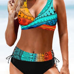 Lorena - Bikini coloré et radieux à imprimé vibrant