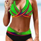 Lorena - Bikini coloré et radieux à imprimé vibrant