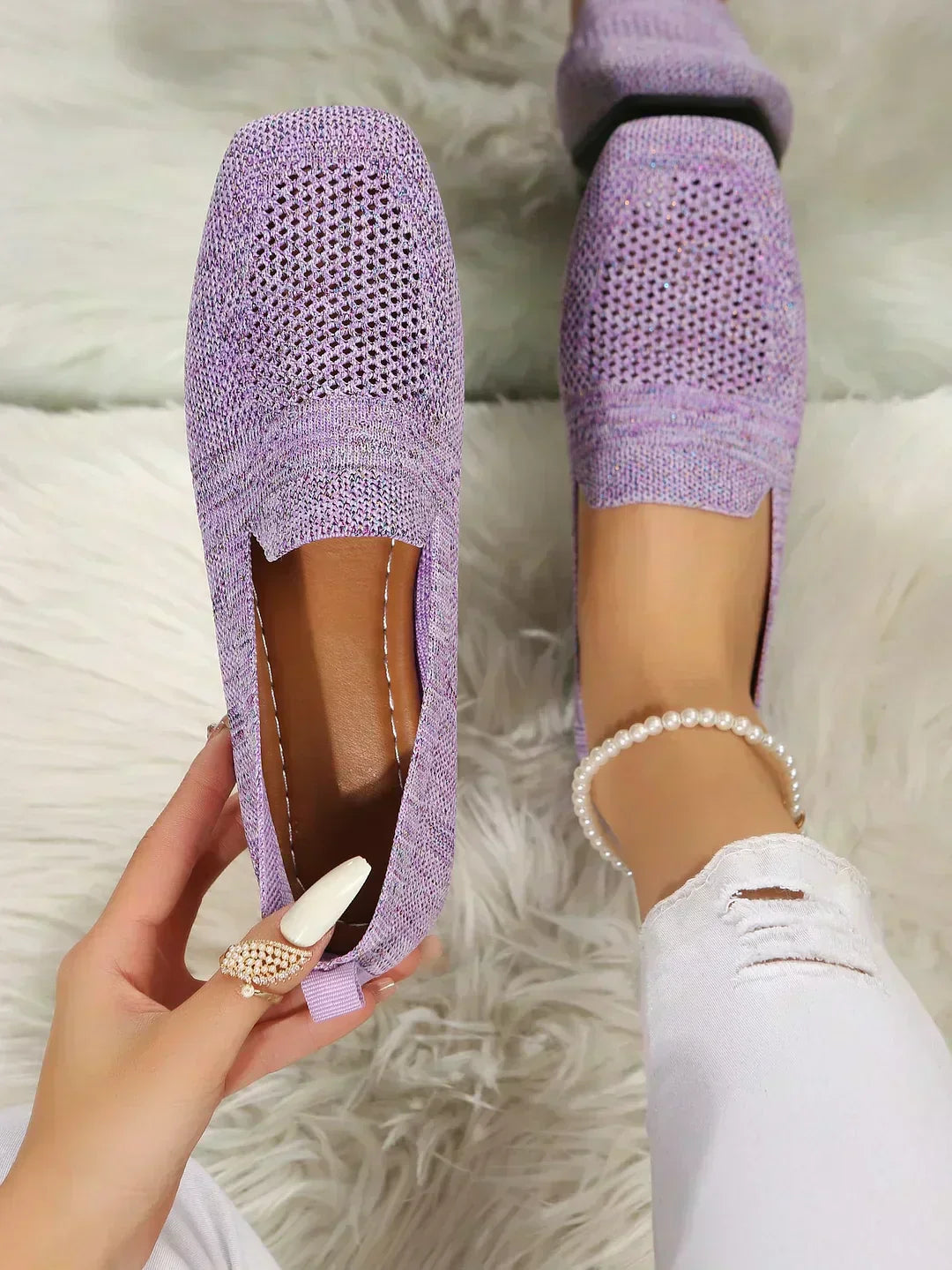 Lunira | Chaussures Plates en Maille