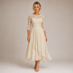 Mariana - Robe Midi à Empiècement Ajouré — vue 1