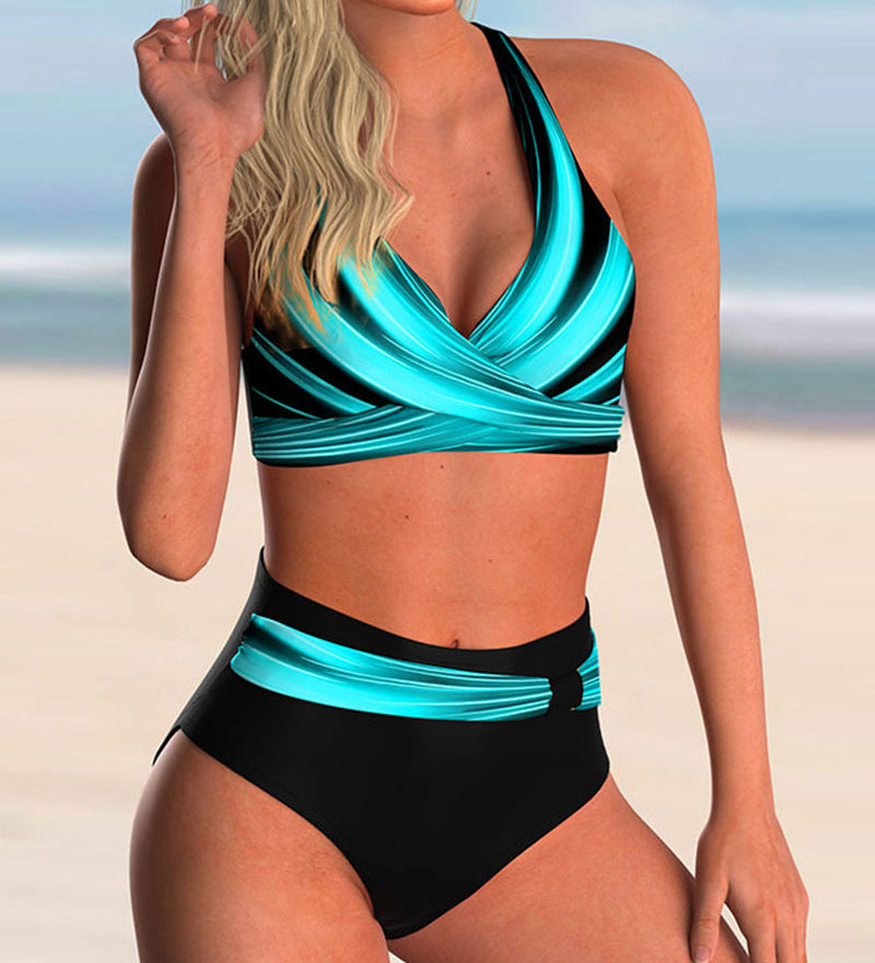 Marisol - Bikini à Décolleté Croisé et Imprimé Floral