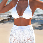 Mireia - Bikini Blanc avec Short Ajouré — vue 3