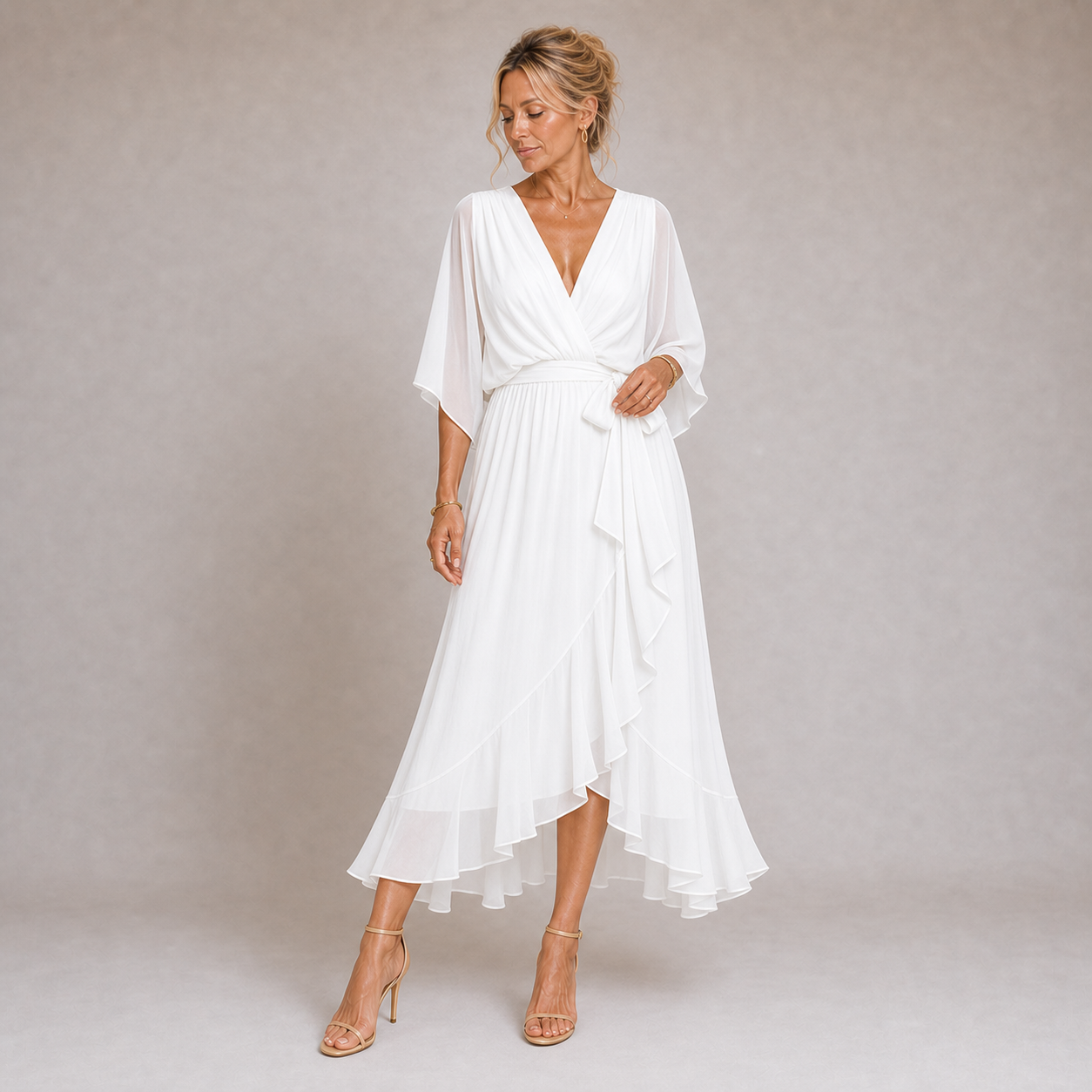 Monica - Robe Fluide Col en V