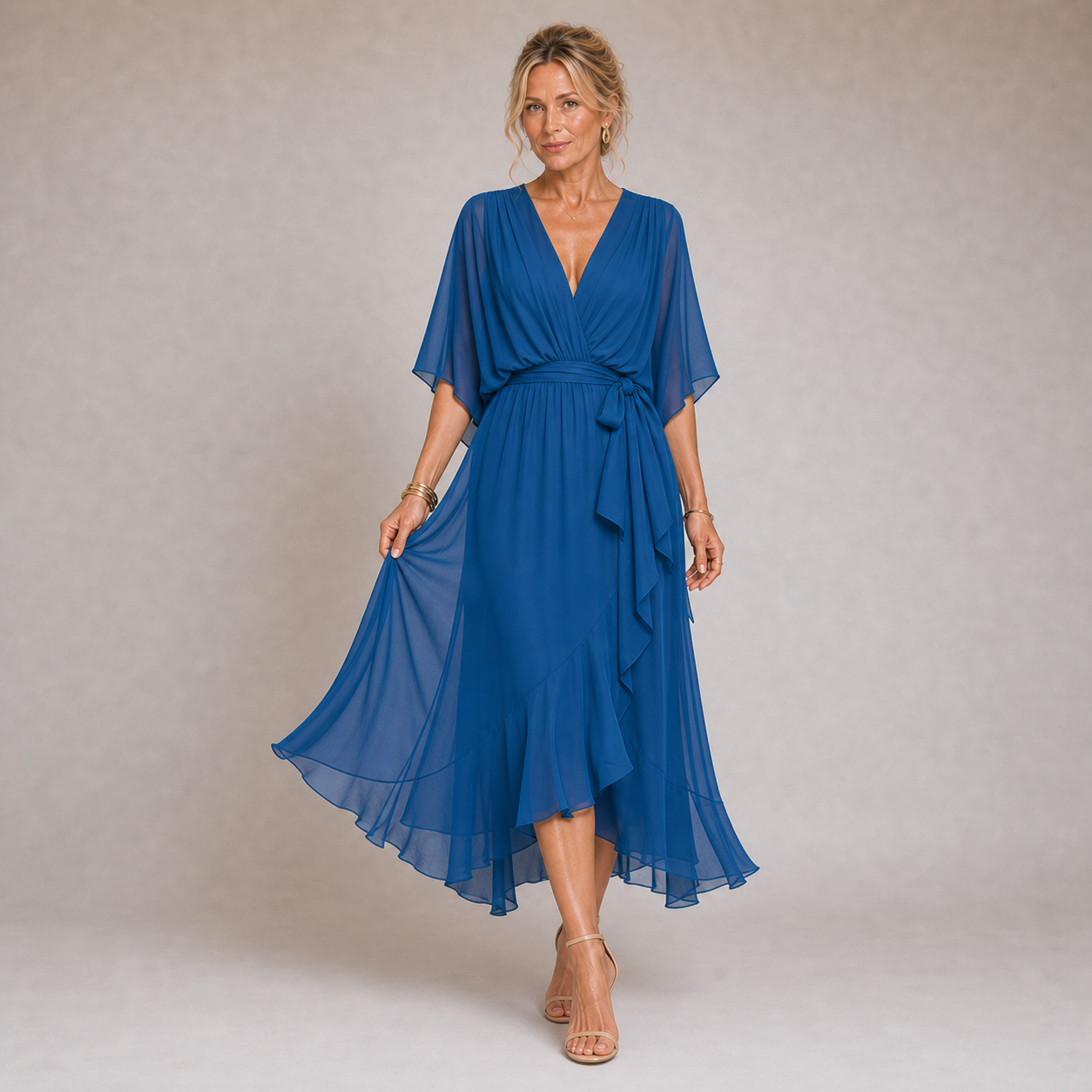 Monica - Robe Fluide Col en V — vue 4