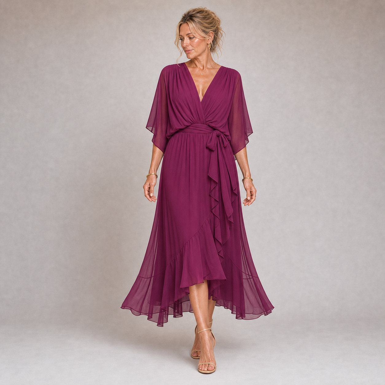 Monica - Robe Fluide Col en V