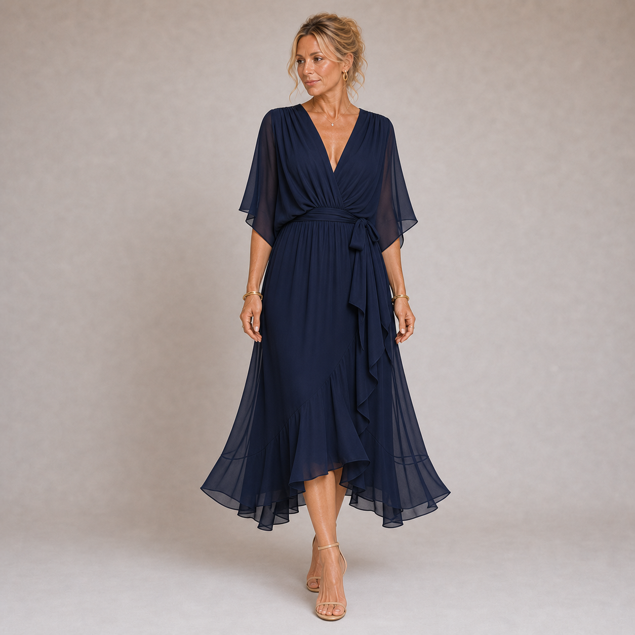 Monica - Robe Fluide Col en V