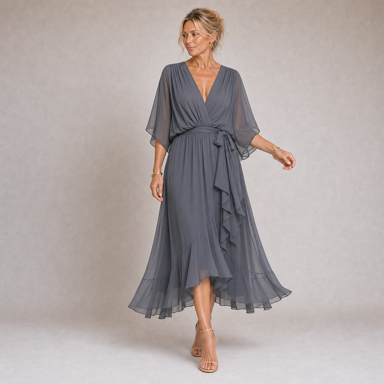 Monica - Robe Fluide Col en V
