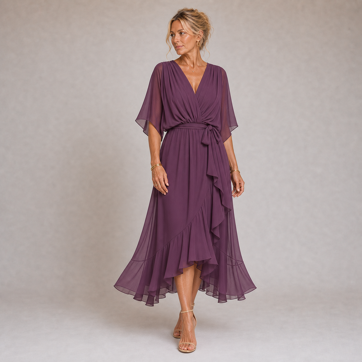 Monica - Robe Fluide Col en V — vue 8