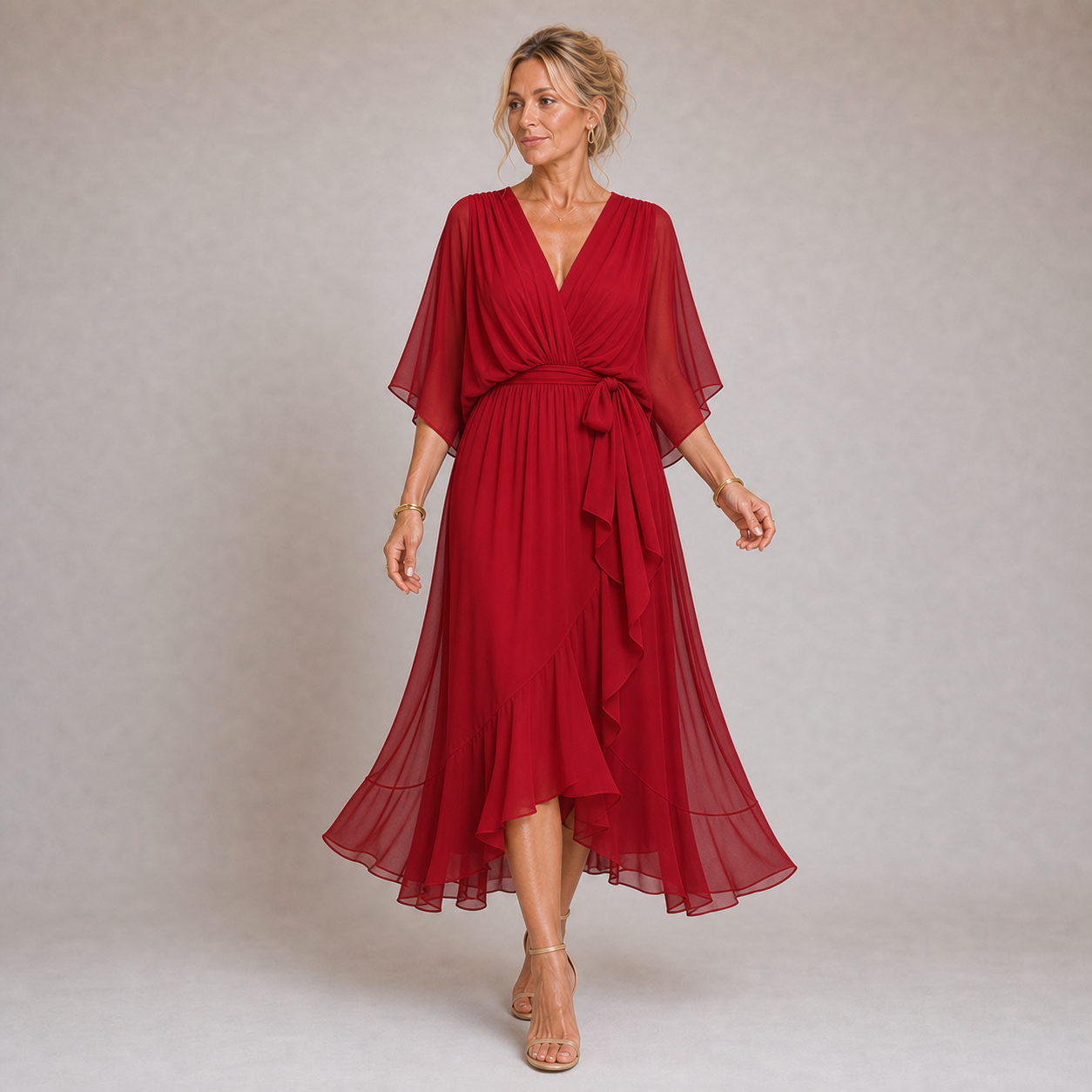 Monica - Robe Fluide Col en V — vue 9