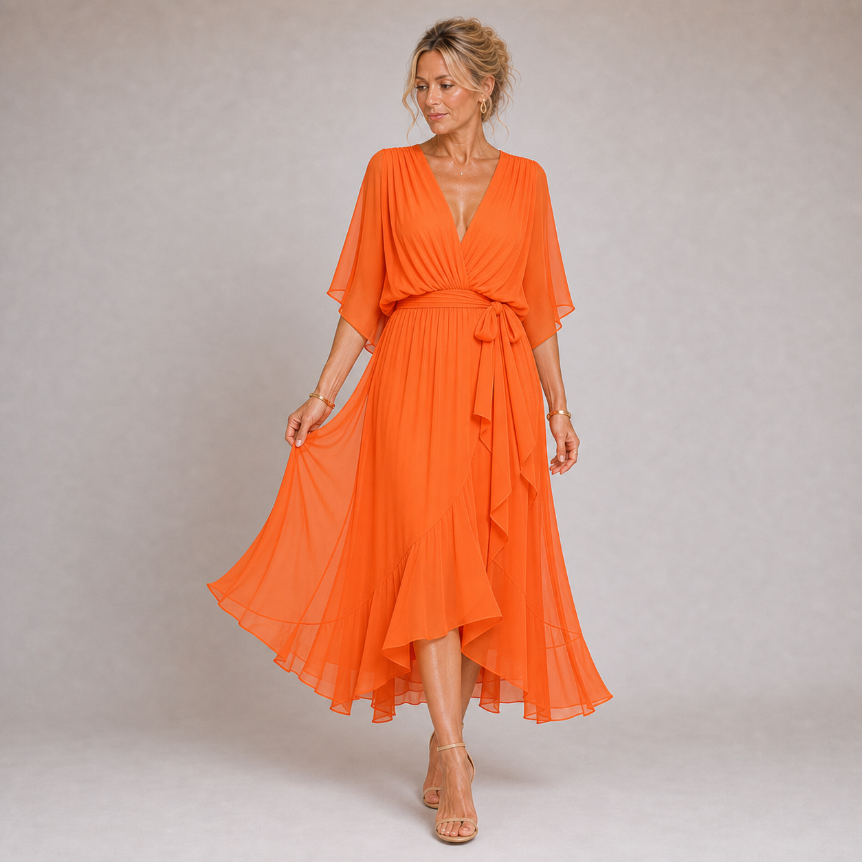 Monica - Robe Fluide Col en V