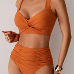 Nerea - Bikini Taille Haute à Haut Croisé — vue 2