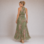 Olivia - Robe maxi à décolleté et délicat imprimé fleuri