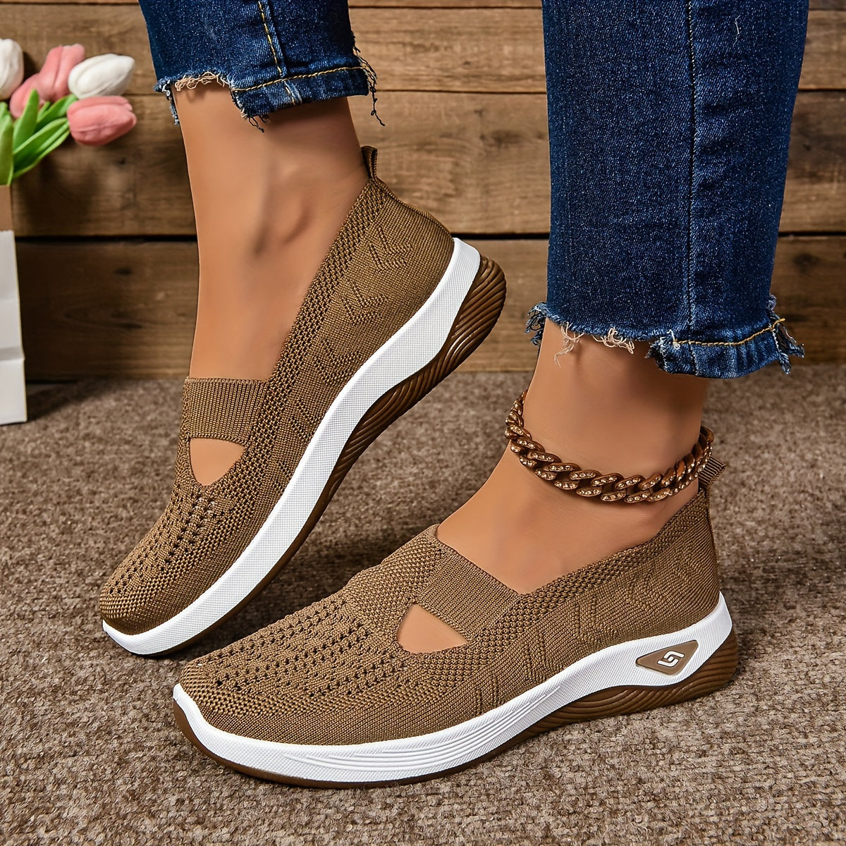 Oria - Chaussures Slip-On à Découpes