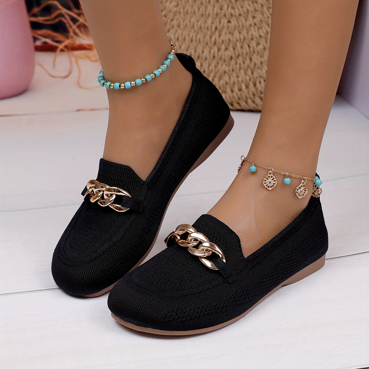 Perle | Chaussures Maille Élégantes