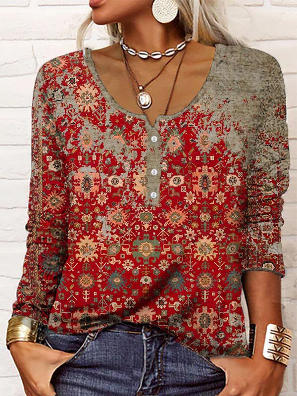 Ria - Blouse - Rouge