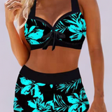 Rocio - Maillot de Bain Taille Haute à Délicat Imprimé Floral