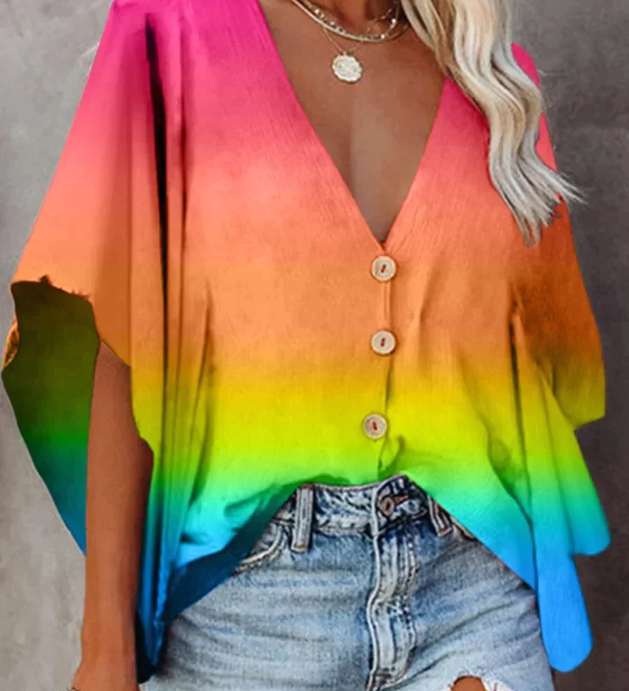 Selena - Blouse - Arc-en-ciel