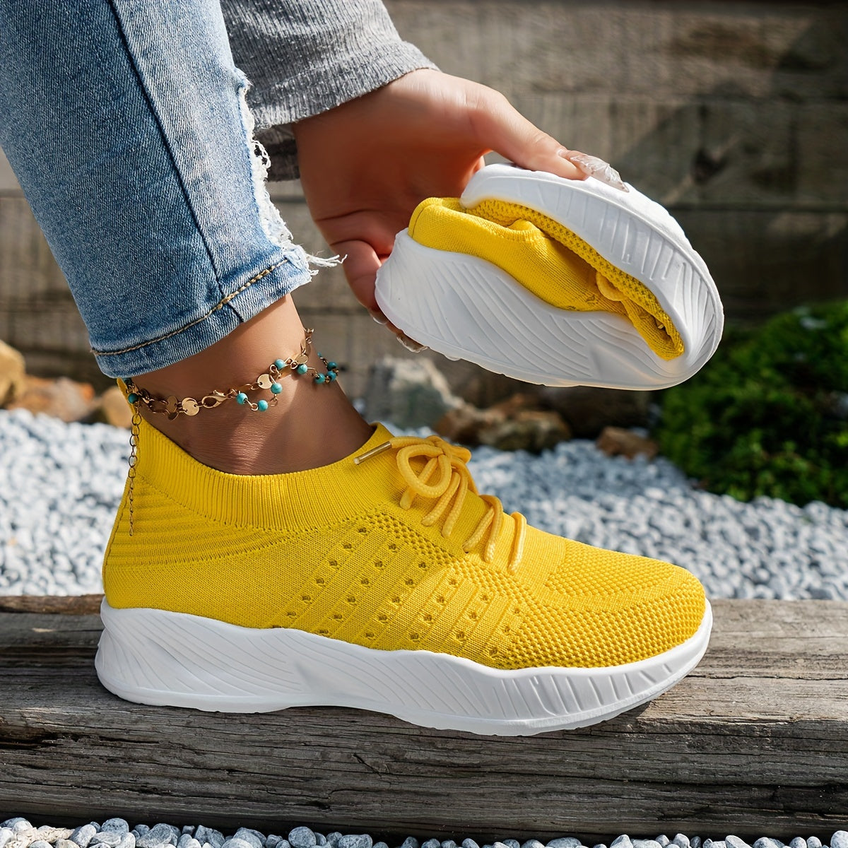 Soléianne - Baskets Texturées à Lacets — vue 6