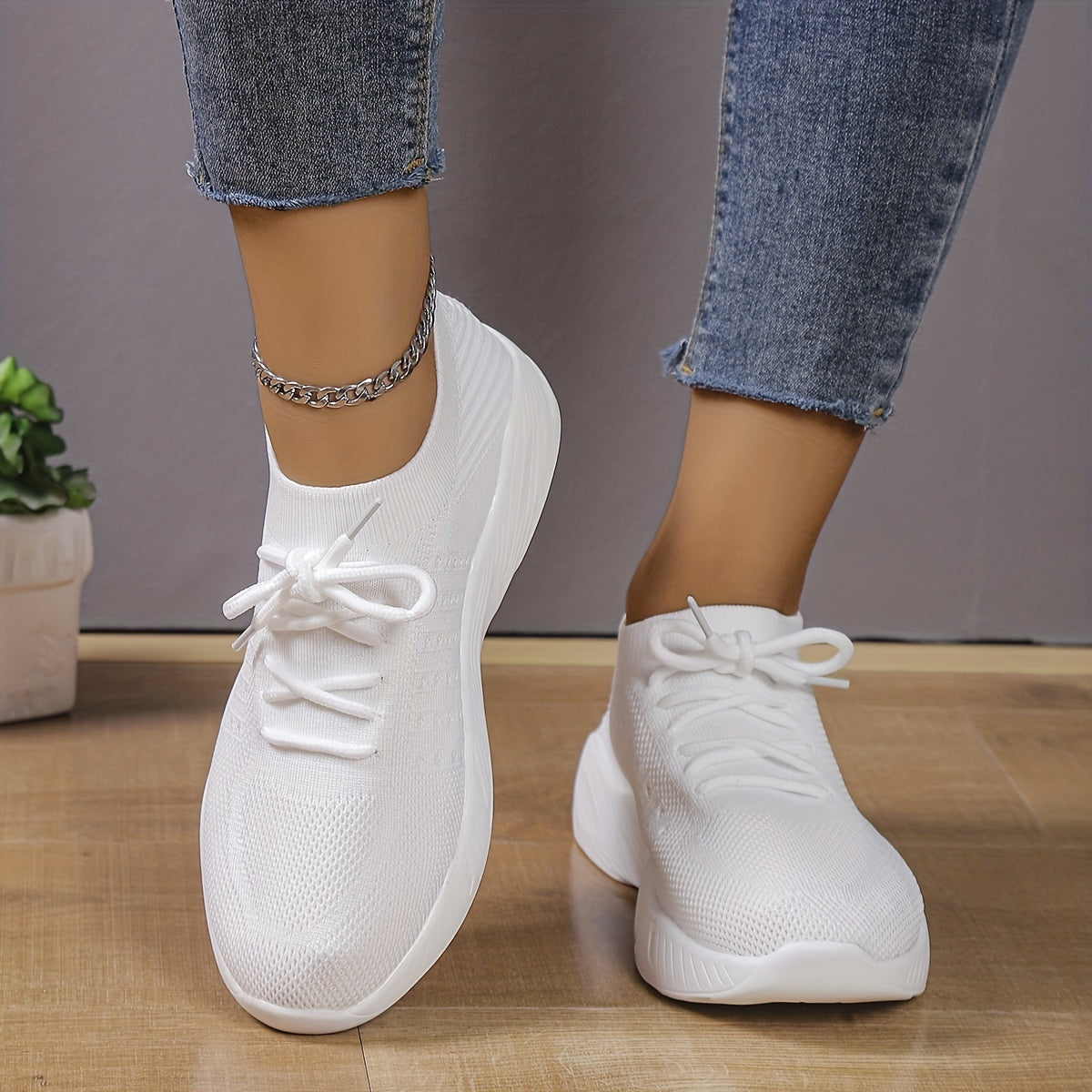 Soléianne - Baskets Texturées à Lacets — vue 11