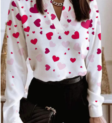 Talia - Blouse - Coeurs roses