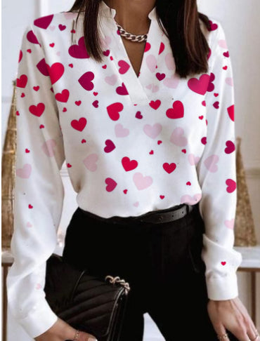 Talia - Blouse - Coeurs roses