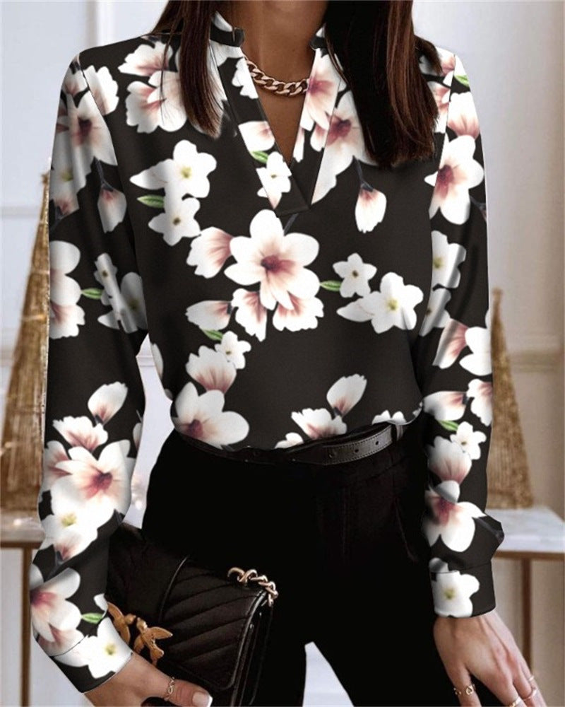 Talia - Blouse - Fleur noire