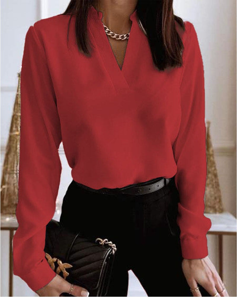 Talia - Blouse - Rouge