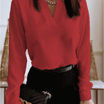 Talia - Blouse - Rouge