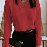 Talia - Blouse - Rouge