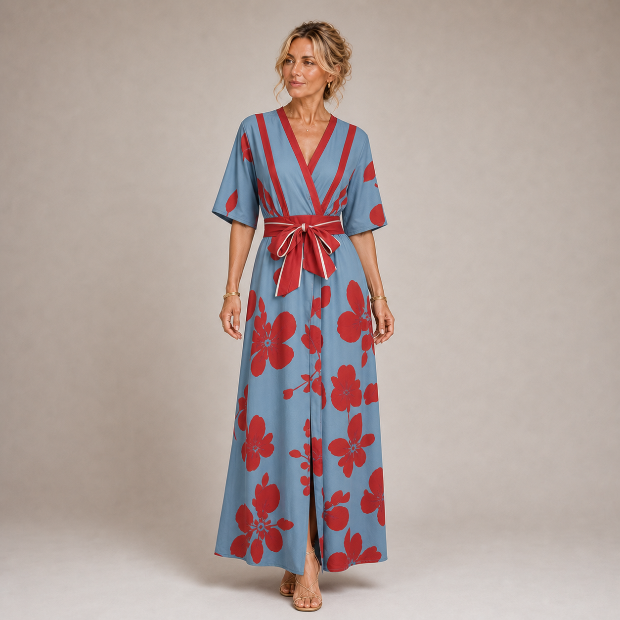 Valentina - Robe maxi chic à décolleté élégant